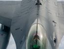 F-16 pilots, KC-135 crews team for mid-air refueling training F-16 pilots, KC-135 crews team for mid-air refueling training