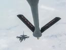 F-16 pilots, KC-135 crews team for mid-air refueling training F-16 pilots, KC-135 crews team for mid-air refueling training