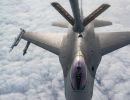F-16 pilots, KC-135 crews team for mid-air refueling training F-16 pilots, KC-135 crews team for mid-air refueling training